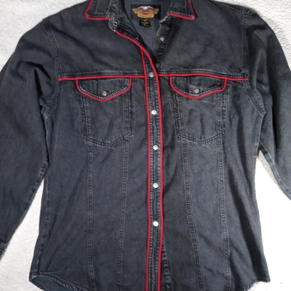 Genuine Harley Davidson Women's button down size L - Picture 1 of 5